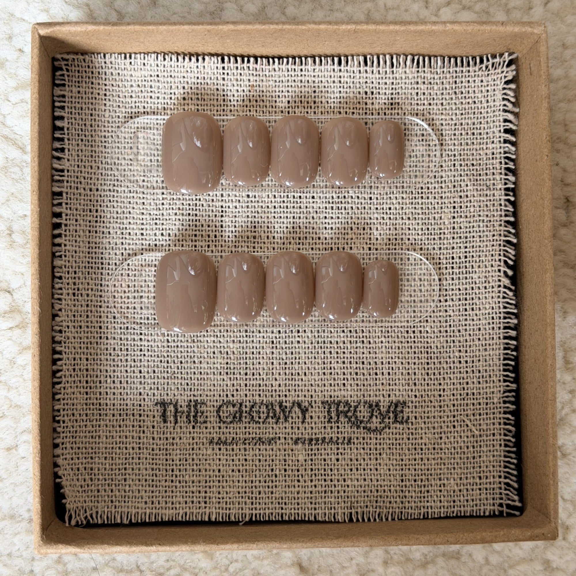 Taupe Nude press-on nails - Short Squoval
