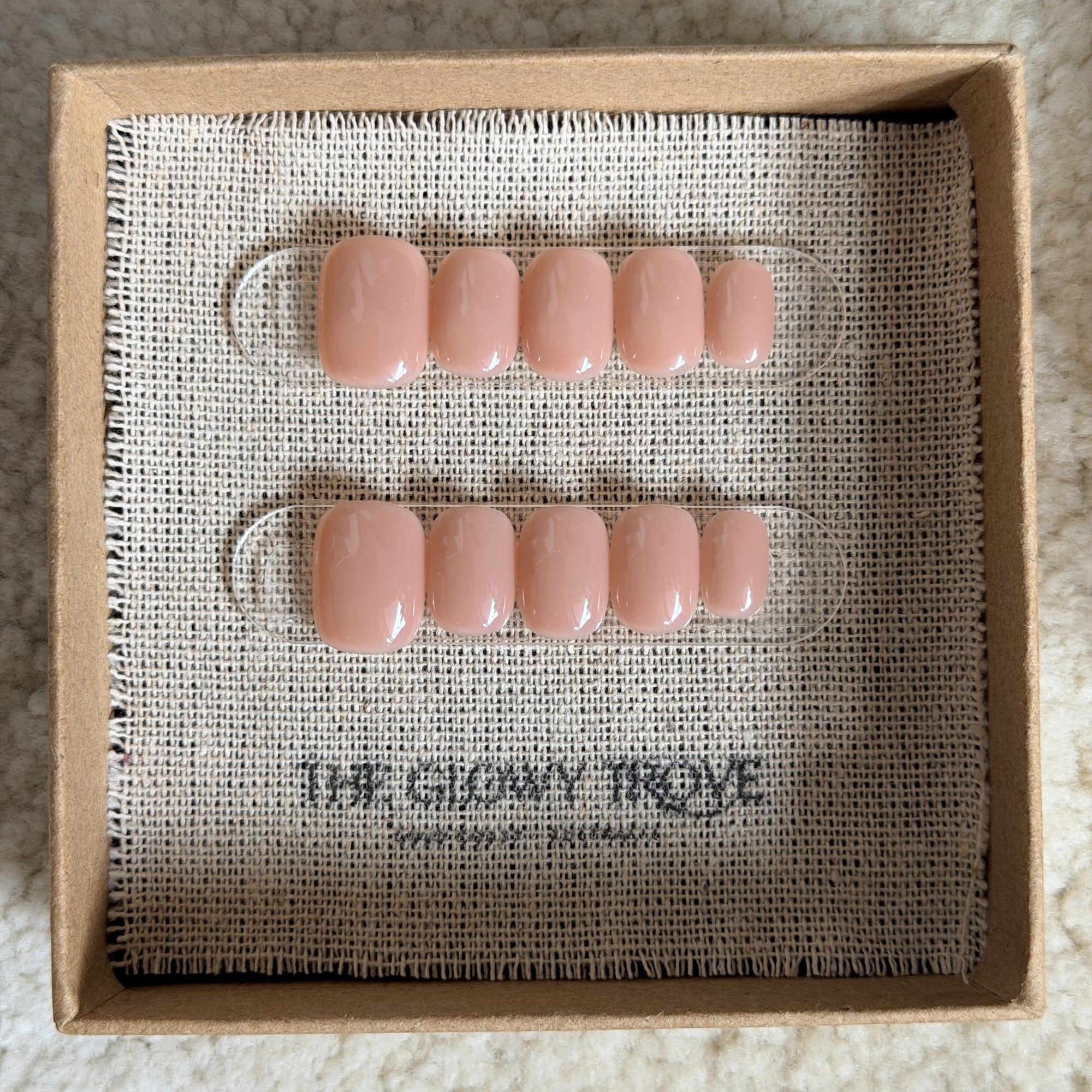 Petal Nude press-on nails - Short Squoval