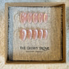 Peach Cateye press-on nails - Short Almond